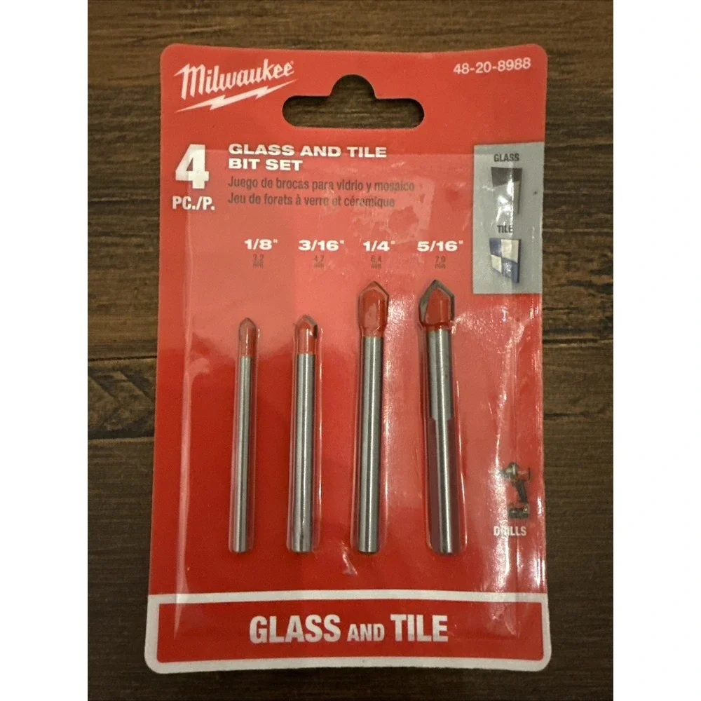 Milwaukee 48-20-8988 Glass and Tile Bit Set